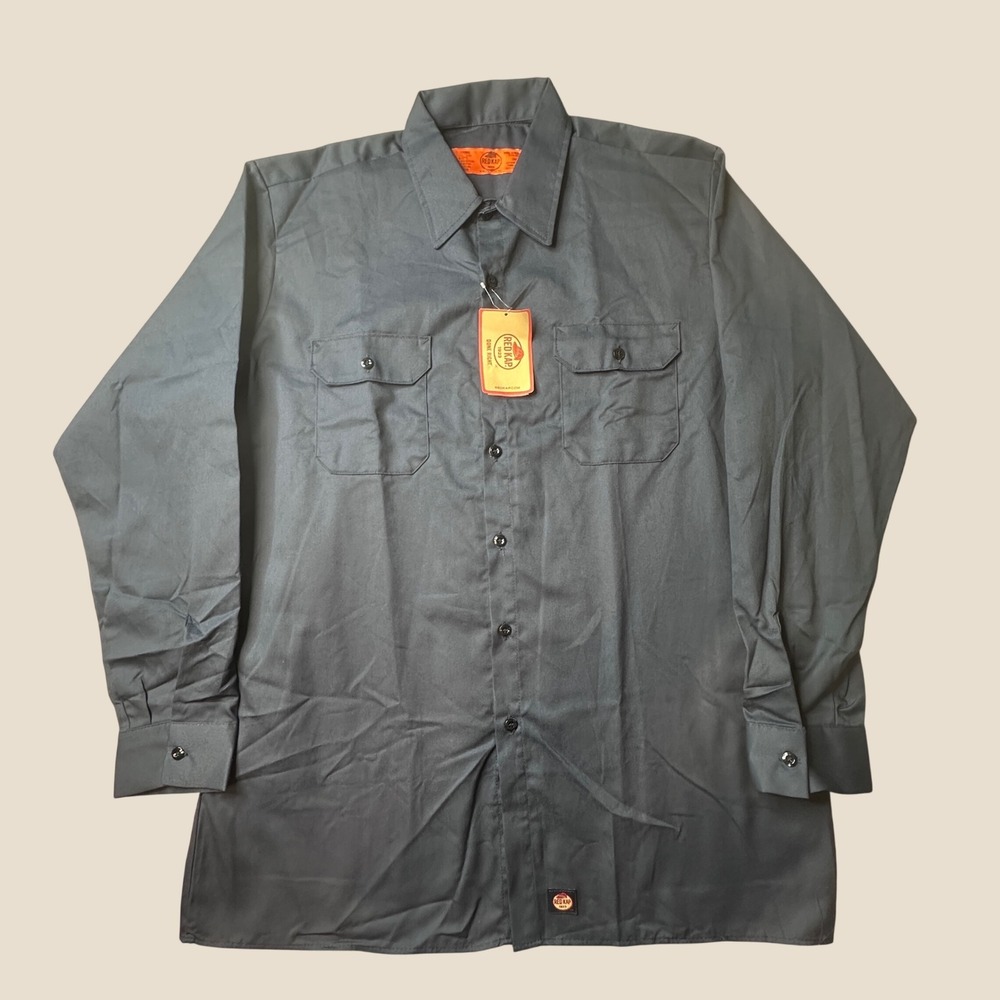 Red Kap Work Shirt Mens XL LN SP14NV Navy Blue Industrial Button-down NEW